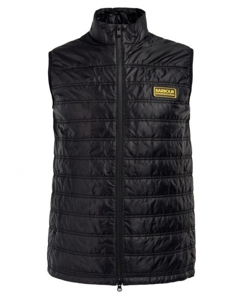 Black Men Barbour International Ionic Vest | US-2791WDSRP