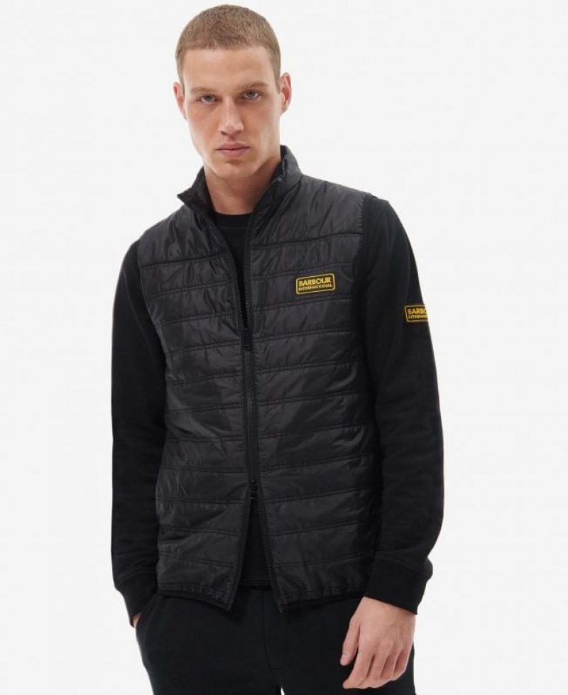 Black Men Barbour International Ionic Vest | US-2791WDSRP