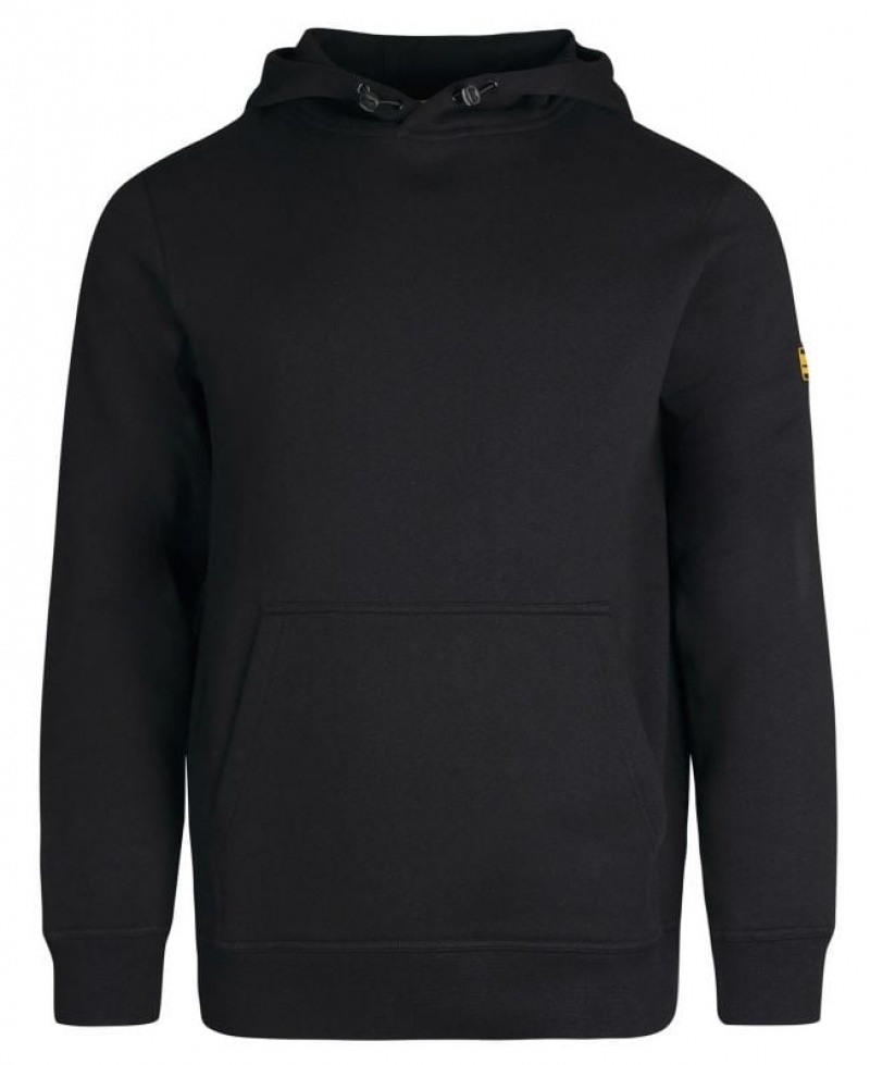 Black Men Barbour International Kapuzenpullover Badge Hoodie | US-0132IGCYP