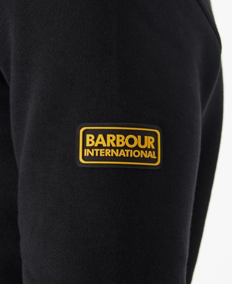 Black Men Barbour International Kapuzenpullover Badge Hoodie | US-0132IGCYP