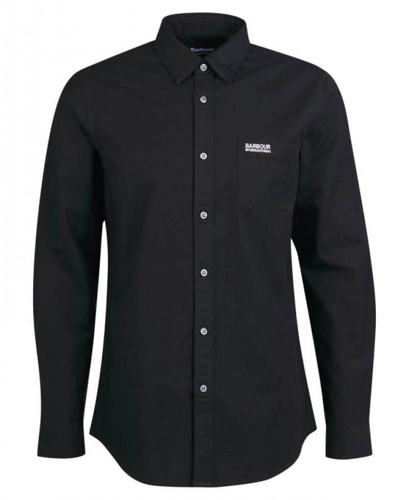 Black Men Barbour International Kinetic Shirts | US-5763NOGMB