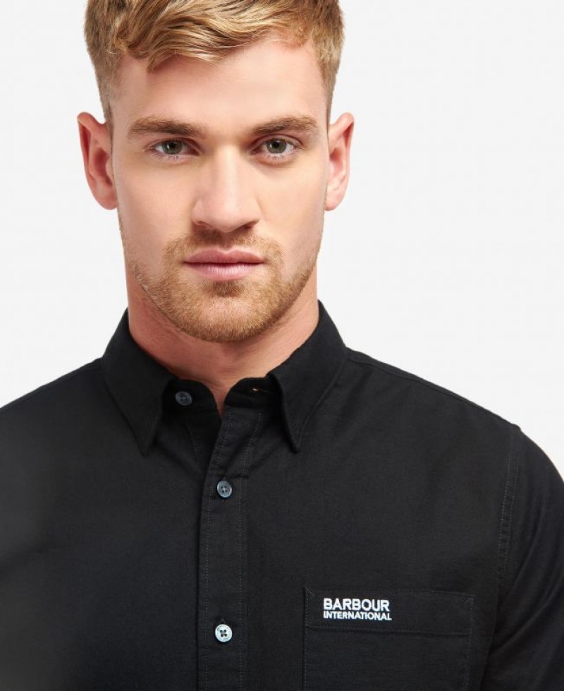 Black Men Barbour International Kinetic Shirts | US-5763NOGMB