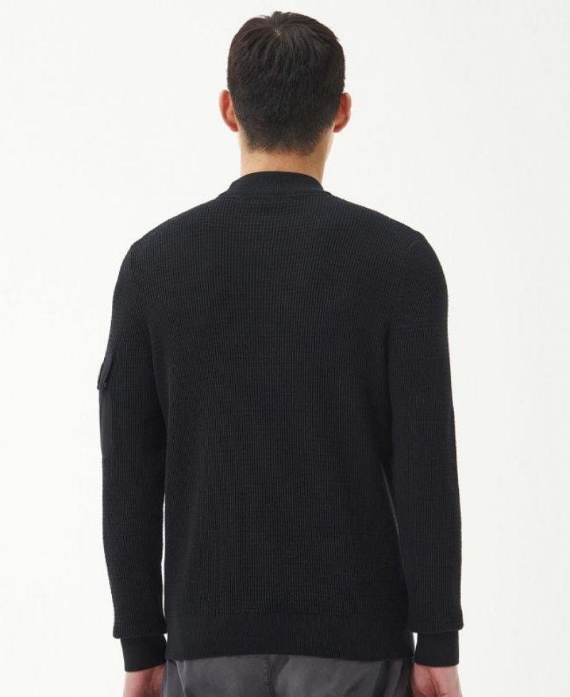 Black Men Barbour International Knitted Sweater | US-7325UILFX