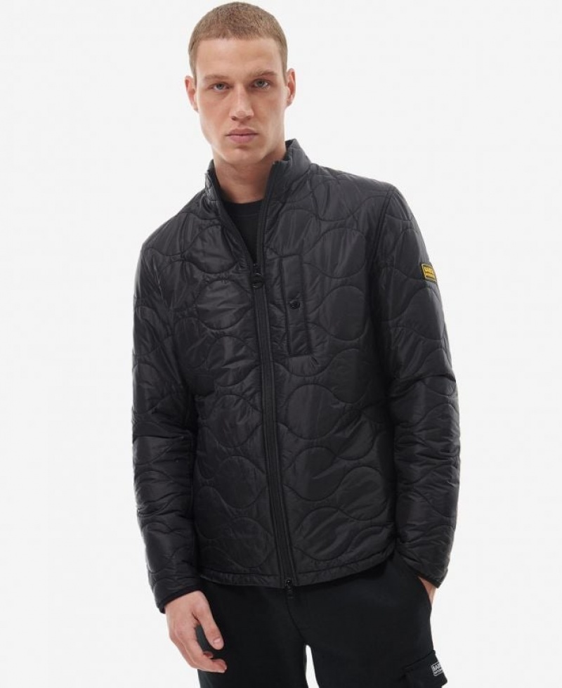 Black Men Barbour International Langford Quilted Jacket | US-8627XMHCF