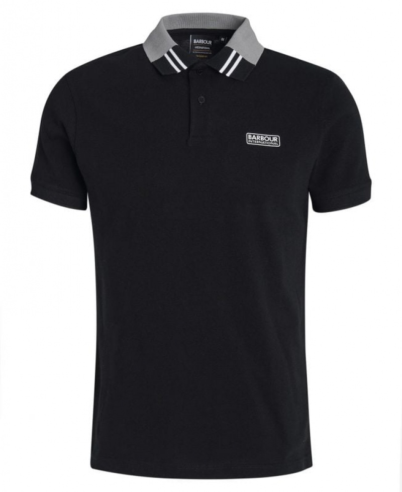 Black Men Barbour International Lydden Polo Shirt | US-2173RZKCG