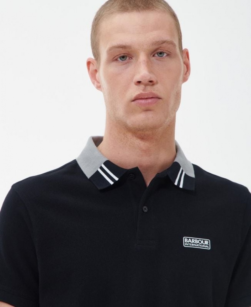 Black Men Barbour International Lydden Polo Shirt | US-2173RZKCG