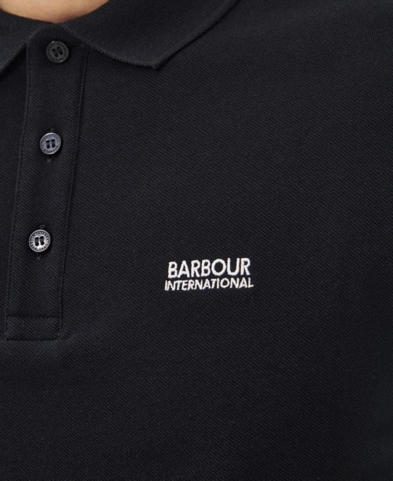 Black Men Barbour International Metropolis Polo Shirt | US-3472BSEXZ