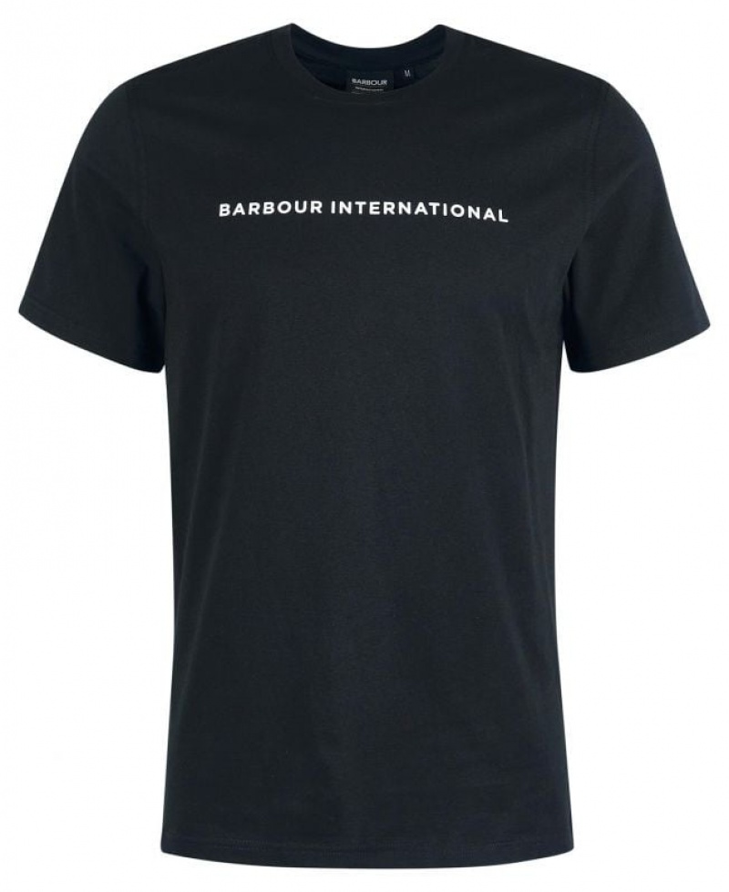 Black Men Barbour International Motored T-Shirts | US-5146OMWFC