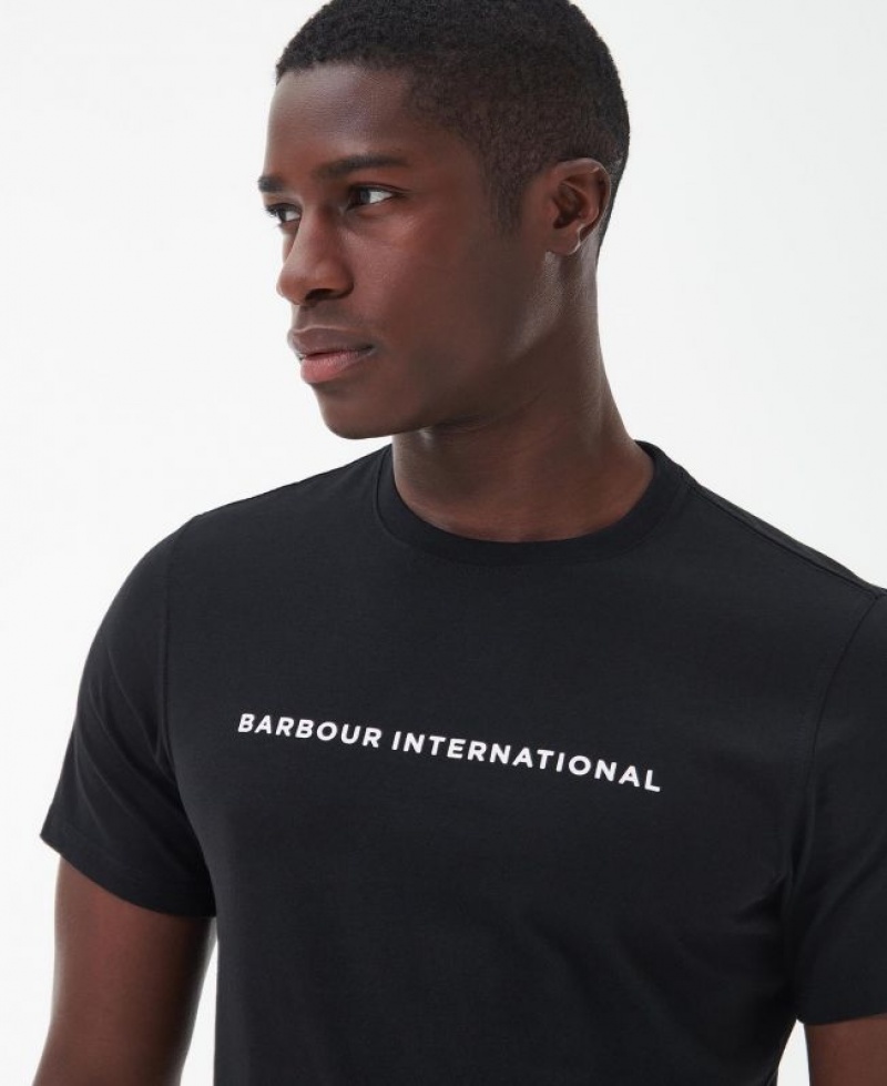 Black Men Barbour International Motored T-Shirts | US-5146OMWFC