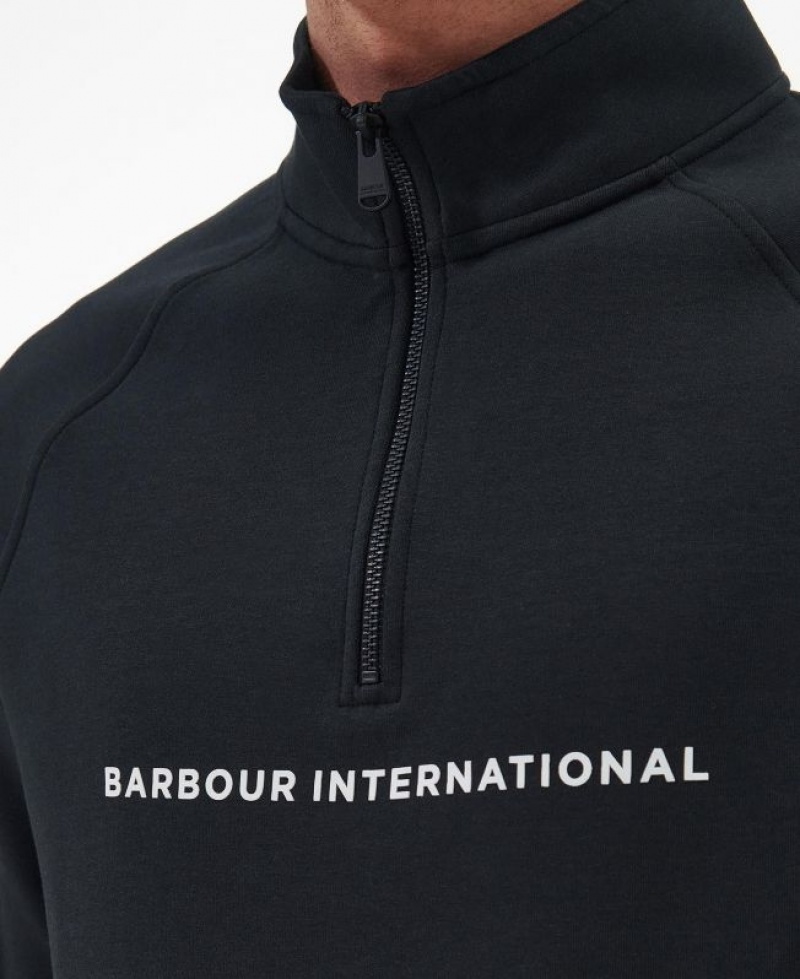 Black Men Barbour International Motored Sweatshirt | US-7536PRFKT