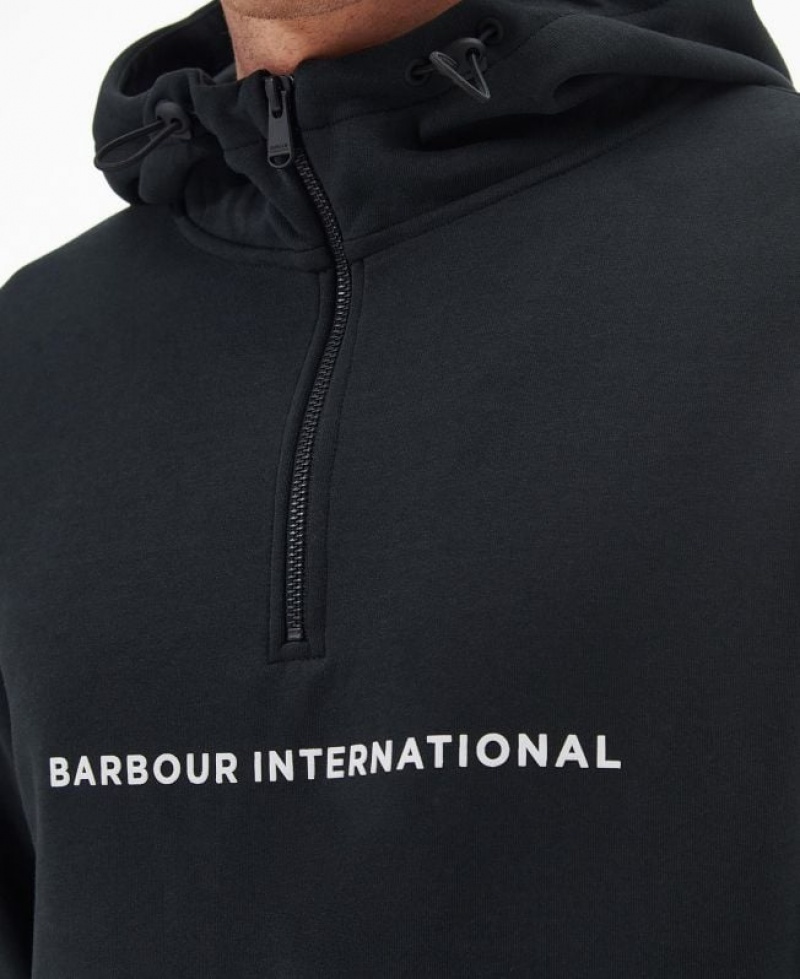 Black Men Barbour International Motored Hoodie | US-8345BUSCK