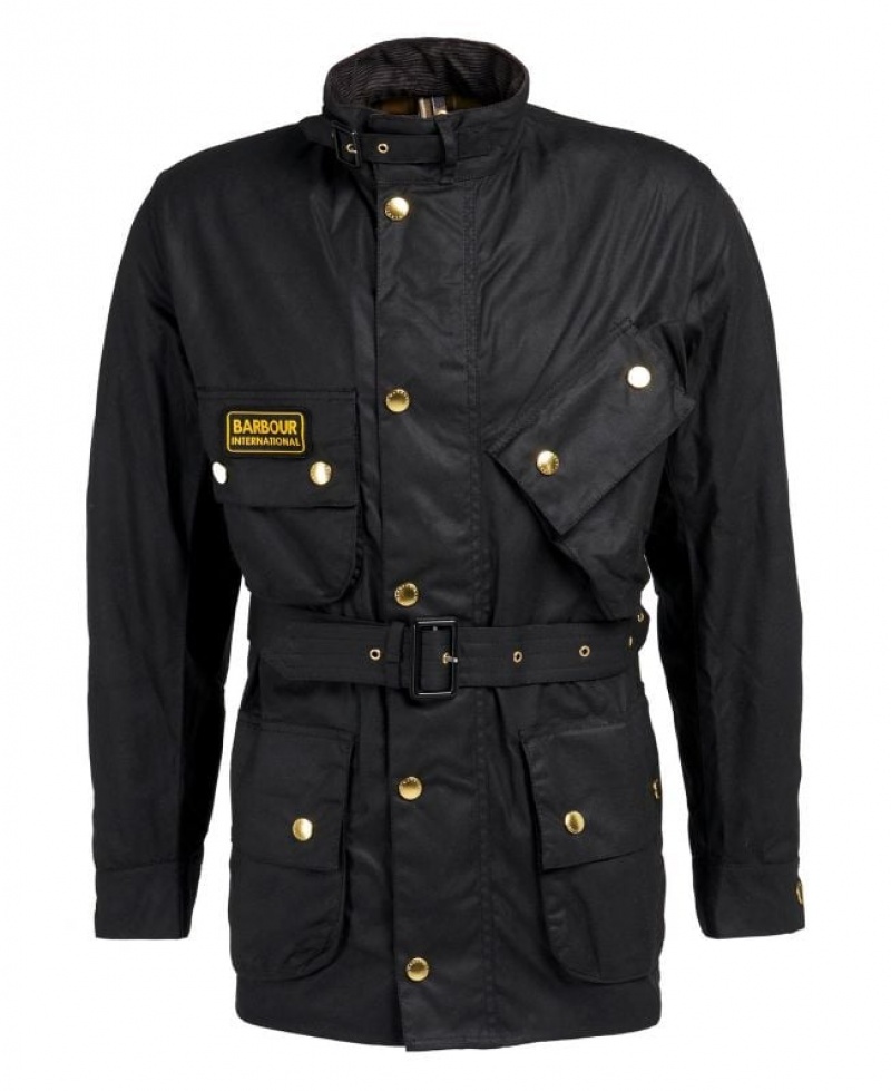 Black Men Barbour International Original Waxed Jacket | US-6392VIFUO