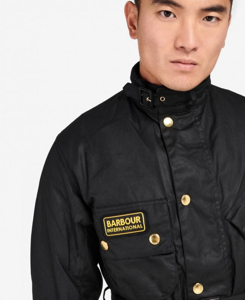 Black Men Barbour International Original Waxed Jacket | US-6392VIFUO