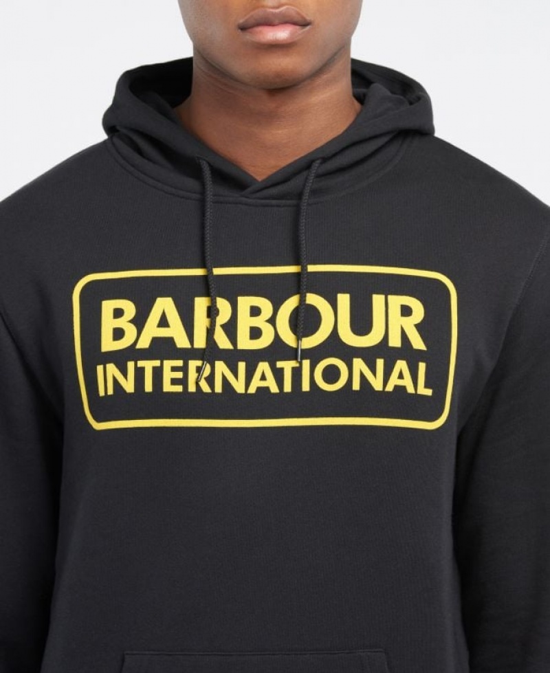 Black Men Barbour International Pop Over Hoodie | US-5217QGVYP