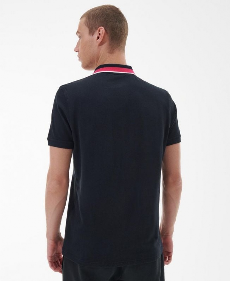 Black Men Barbour International Re-Amp Polo Shirt | US-9780IYANP