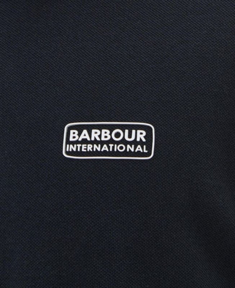 Black Men Barbour International Re-Amp Polo Shirt | US-9780IYANP