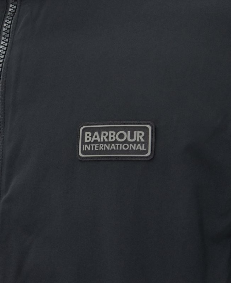 Black Men Barbour International Station Quilted Jacket | US-5362NJXPB