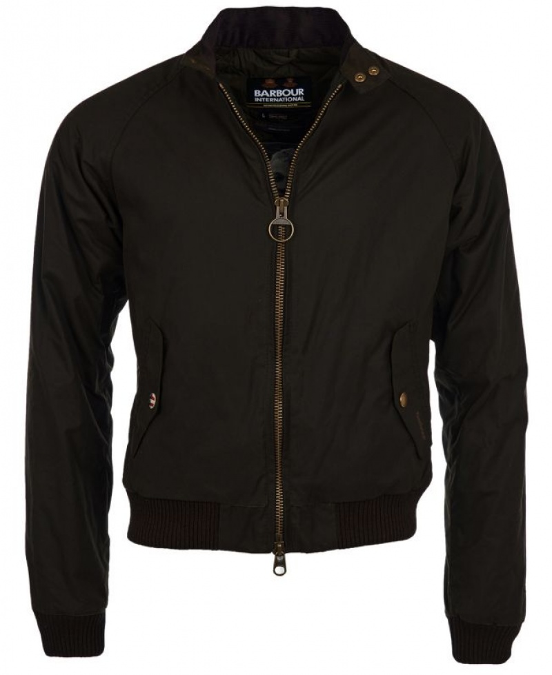 Black Men Barbour International Steve McQueen™ Merchant Waxed Jacket | US-4392PKHMJ