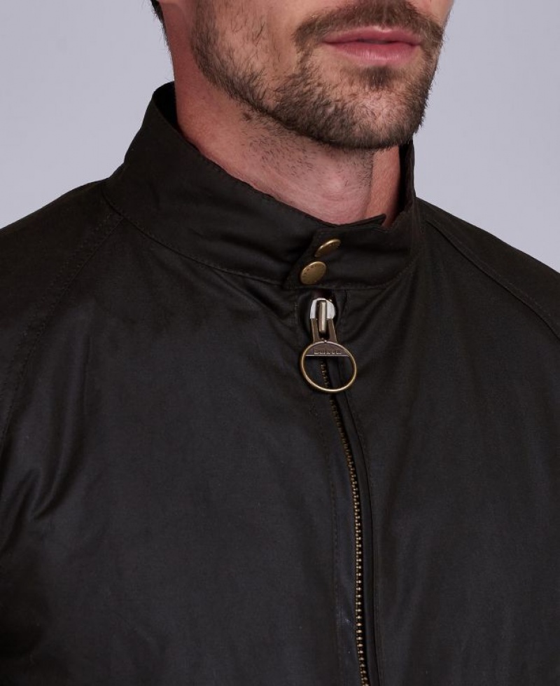 Black Men Barbour International Steve McQueen™ Merchant Waxed Jacket | US-4392PKHMJ