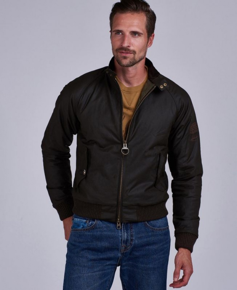 Black Men Barbour International Steve McQueen™ Merchant Waxed Jacket | US-4392PKHMJ