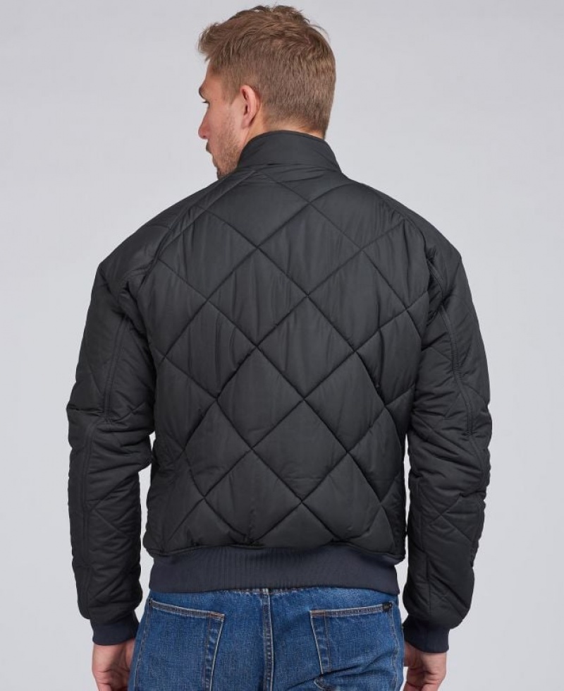 Black Men Barbour International Steve McQueen Quilted Jacket | US-7458OJLQD