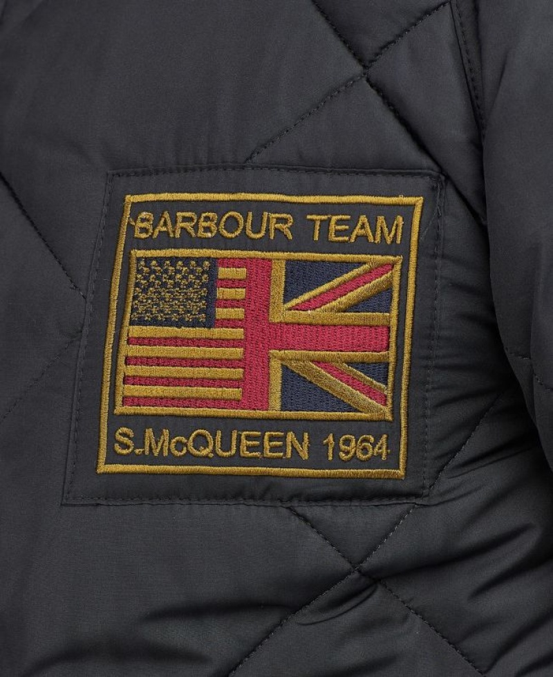 Black Men Barbour International Steve McQueen Quilted Jacket | US-7458OJLQD