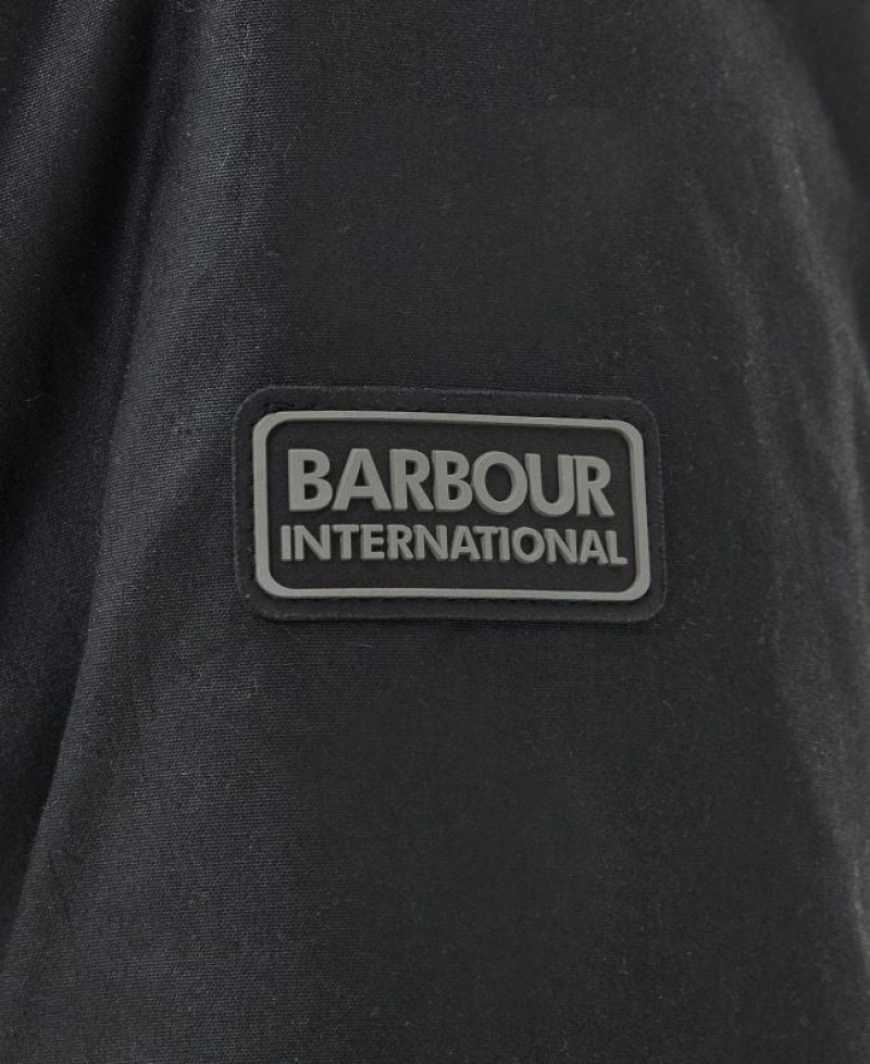 Black Men Barbour International Tantallon Waxed Jacket | US-7496KROZN