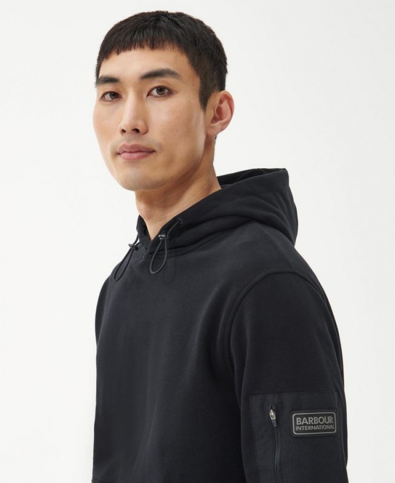 Black Men Barbour International Tempo Hoodie | US-4872ZJXFB