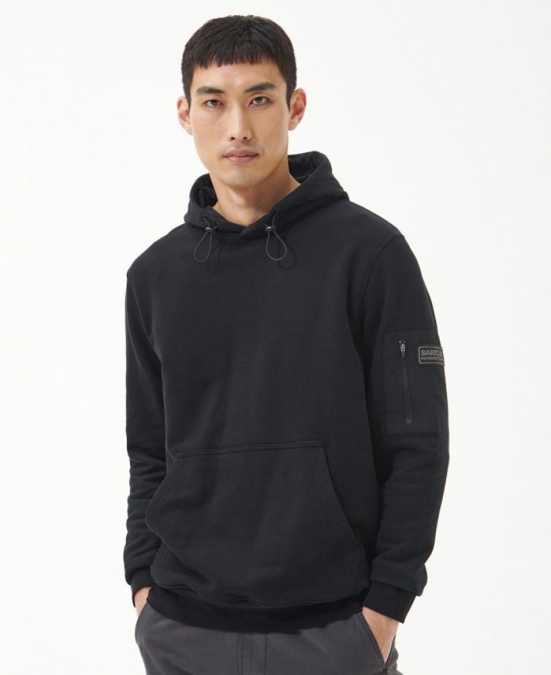 Black Men Barbour International Tempo Hoodie | US-4872ZJXFB