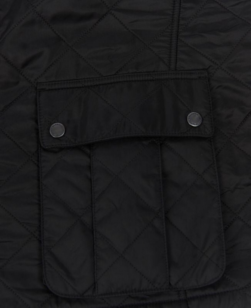 Black Men Barbour International Tourer Ariel Polar Quilted Jacket | US-4532NGLOB