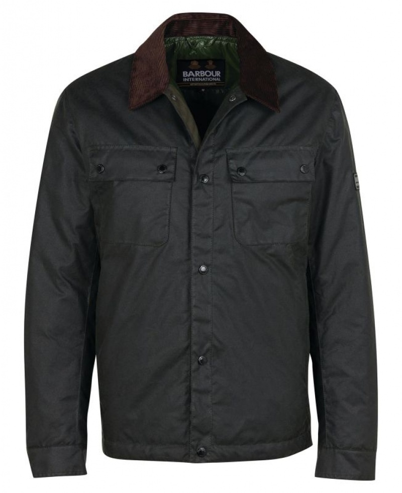 Black Men Barbour International Tourer Waxed Jacket | US-1920UEYWT