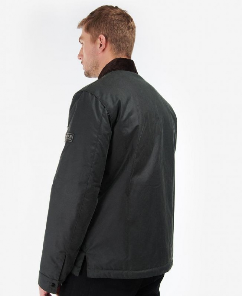 Black Men Barbour International Tourer Waxed Jacket | US-1920UEYWT