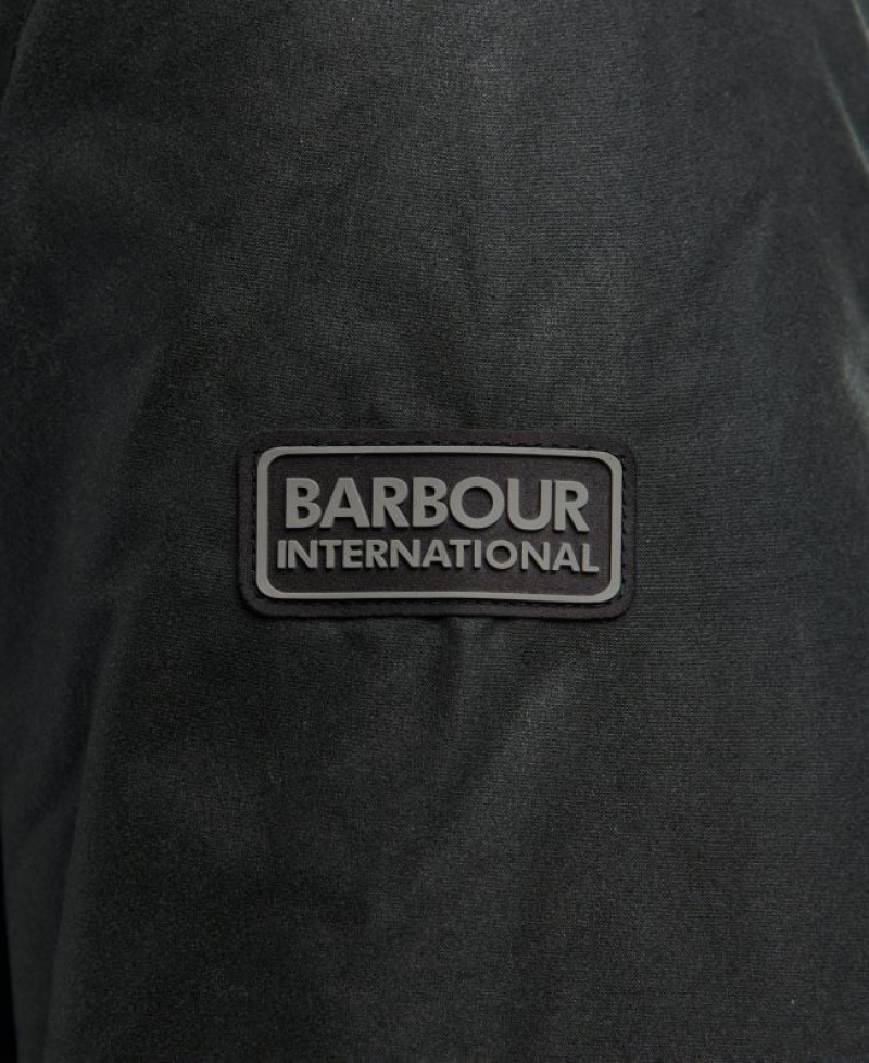 Black Men Barbour International Tourer Waxed Jacket | US-1920UEYWT