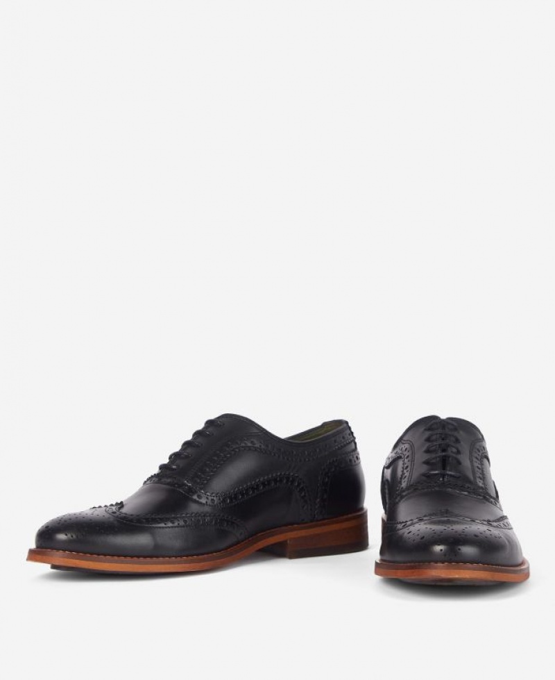 Black Men Barbour Isham Oxford Shoes | US-1470LOQMH