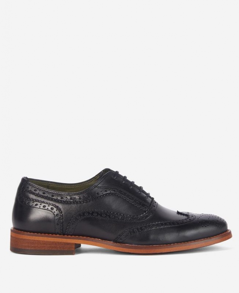 Black Men Barbour Isham Oxford Shoes | US-1470LOQMH