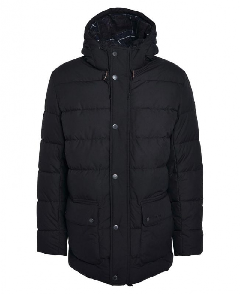 Black Men Barbour Kentish Quilted Jacket | US-3164JEKUO