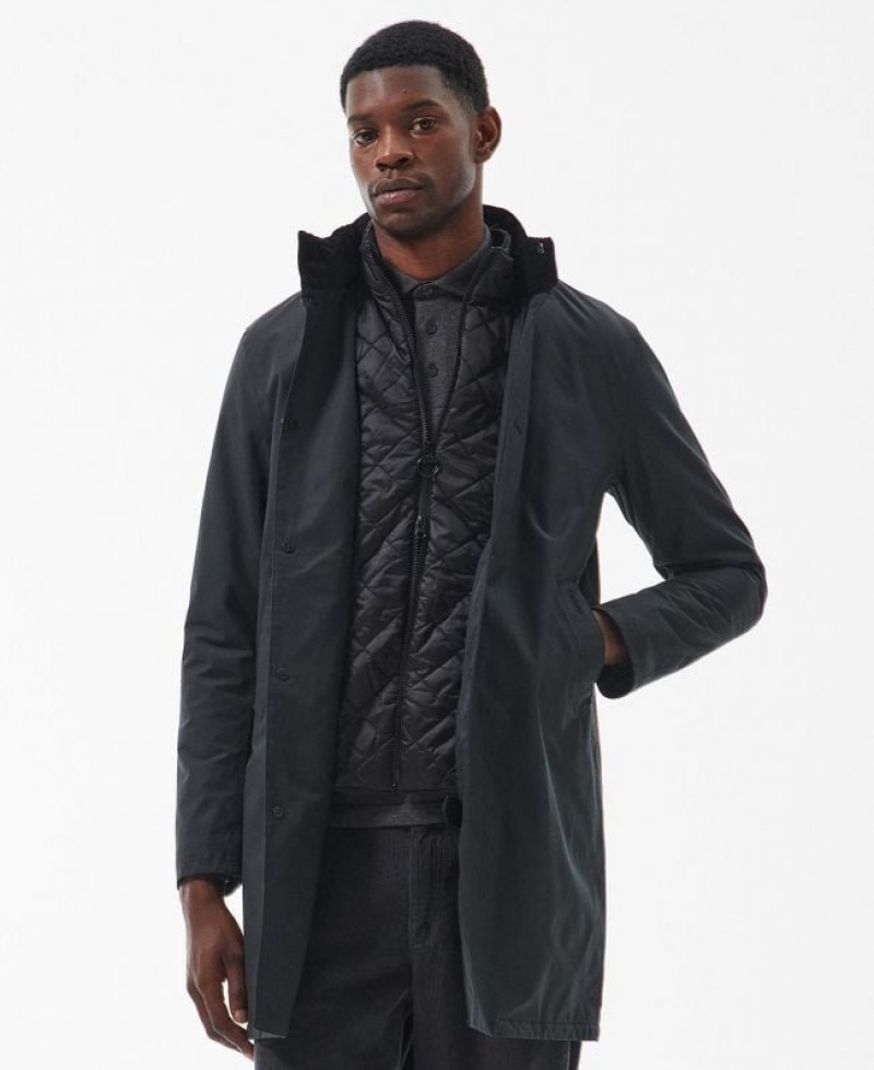 Black Men Barbour Kentwood Mac Waterproof Jacket | US-7326WYXRF