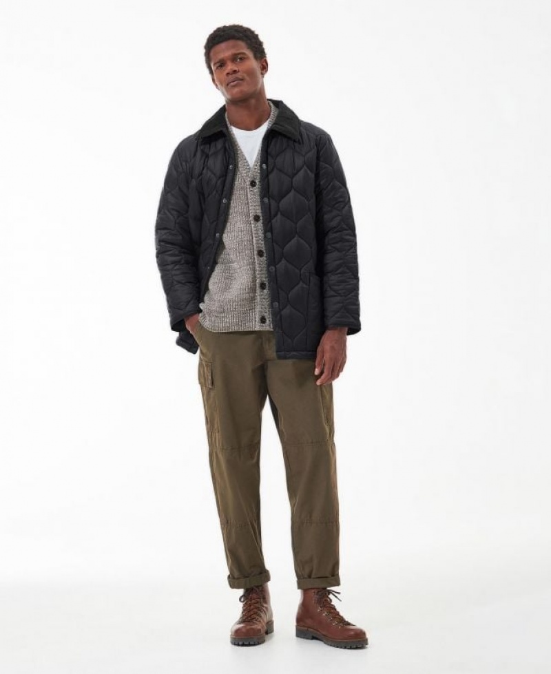 Black Men Barbour Lofty Quilted Jacket | US-2716VRAYJ