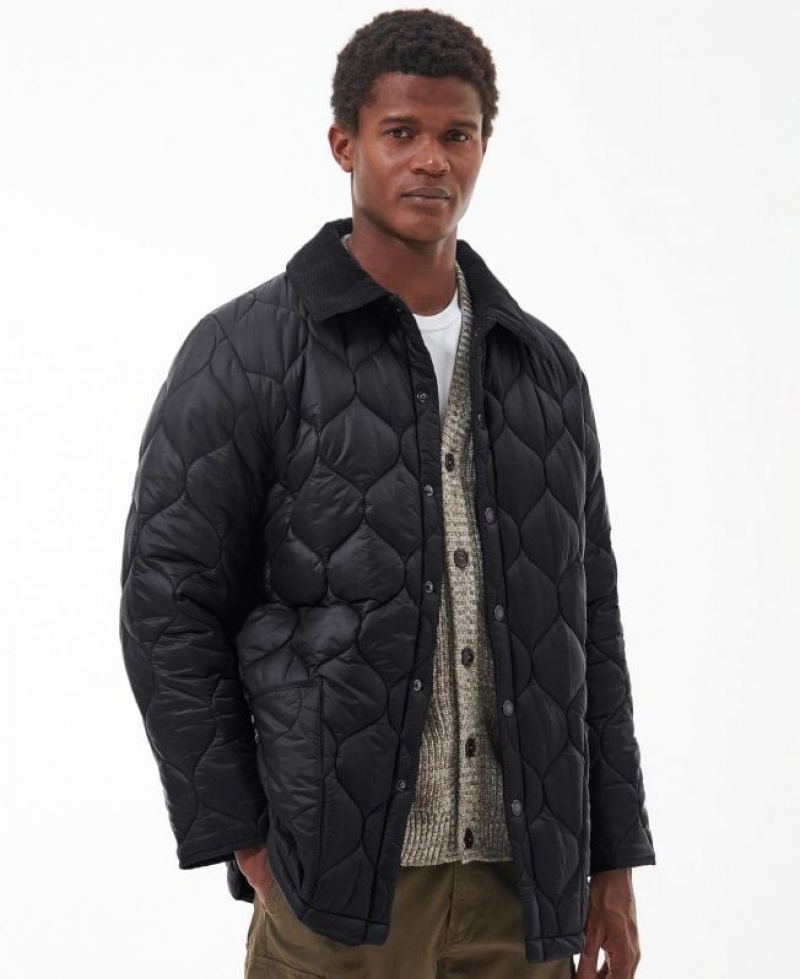 Black Men Barbour Lofty Quilted Jacket | US-2716VRAYJ