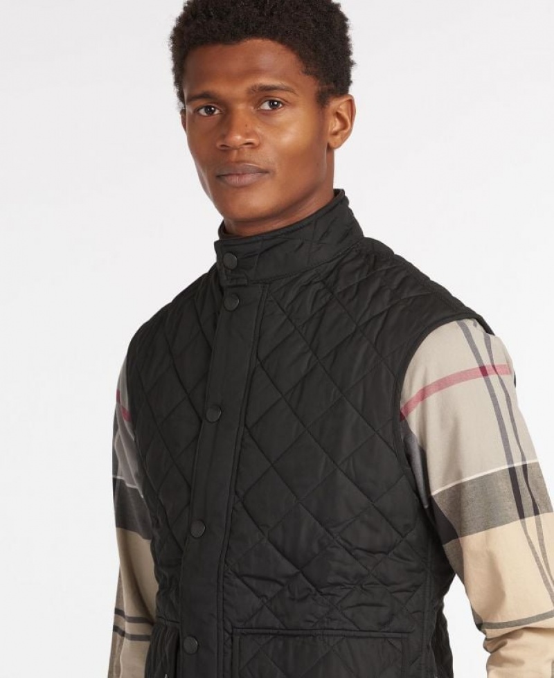 Black Men Barbour Lowerdale Vest | US-2087UBOGY