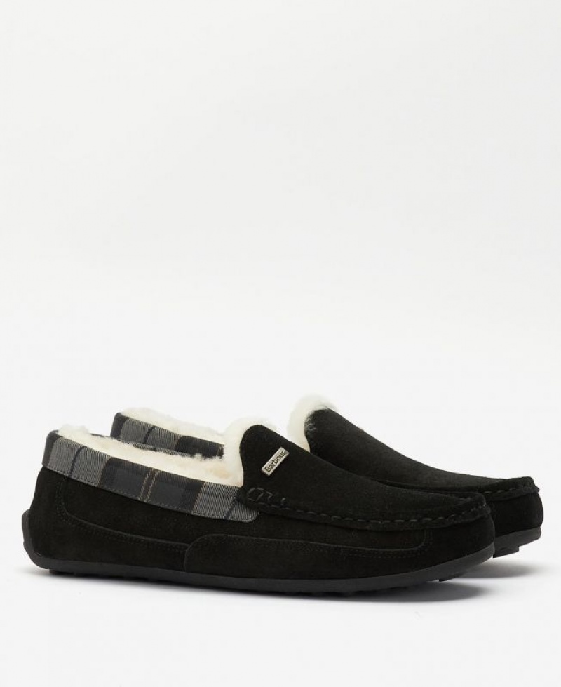 Black Men Barbour Martin Slippers | US-0593LWDJB