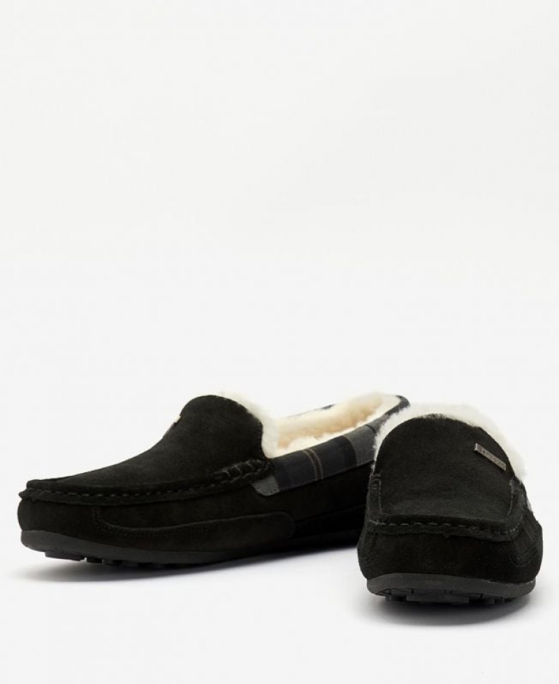 Black Men Barbour Martin Slippers | US-0593LWDJB