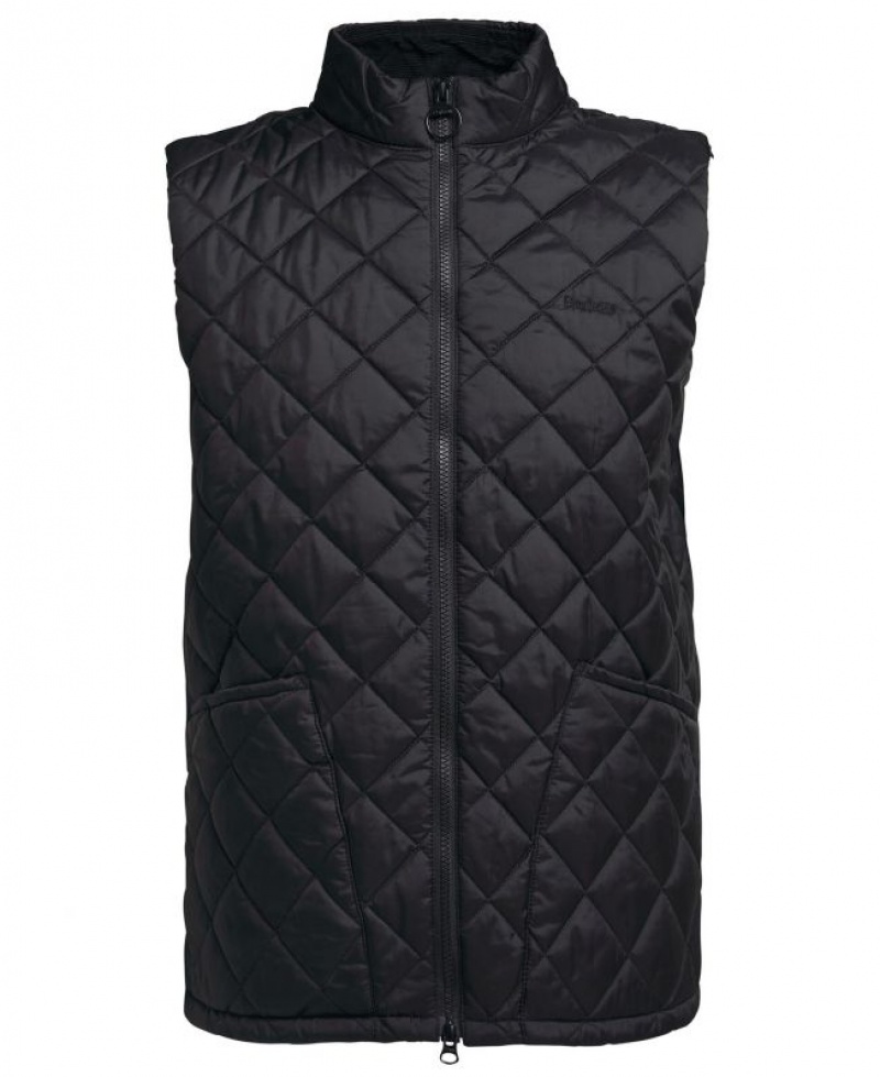 Black Men Barbour Monty Vest | US-7846RIXBU