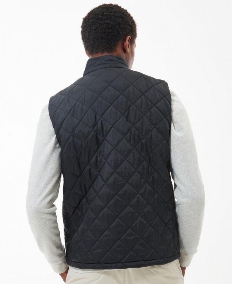 Black Men Barbour Monty Vest | US-7846RIXBU