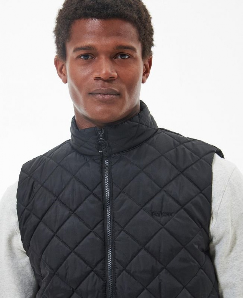 Black Men Barbour Monty Vest | US-7846RIXBU