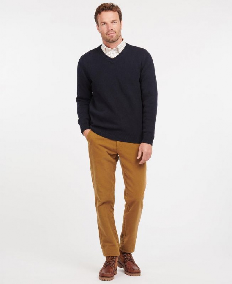 Black Men Barbour Nelson Essential V Neck Sweater | US-7915GFTRN