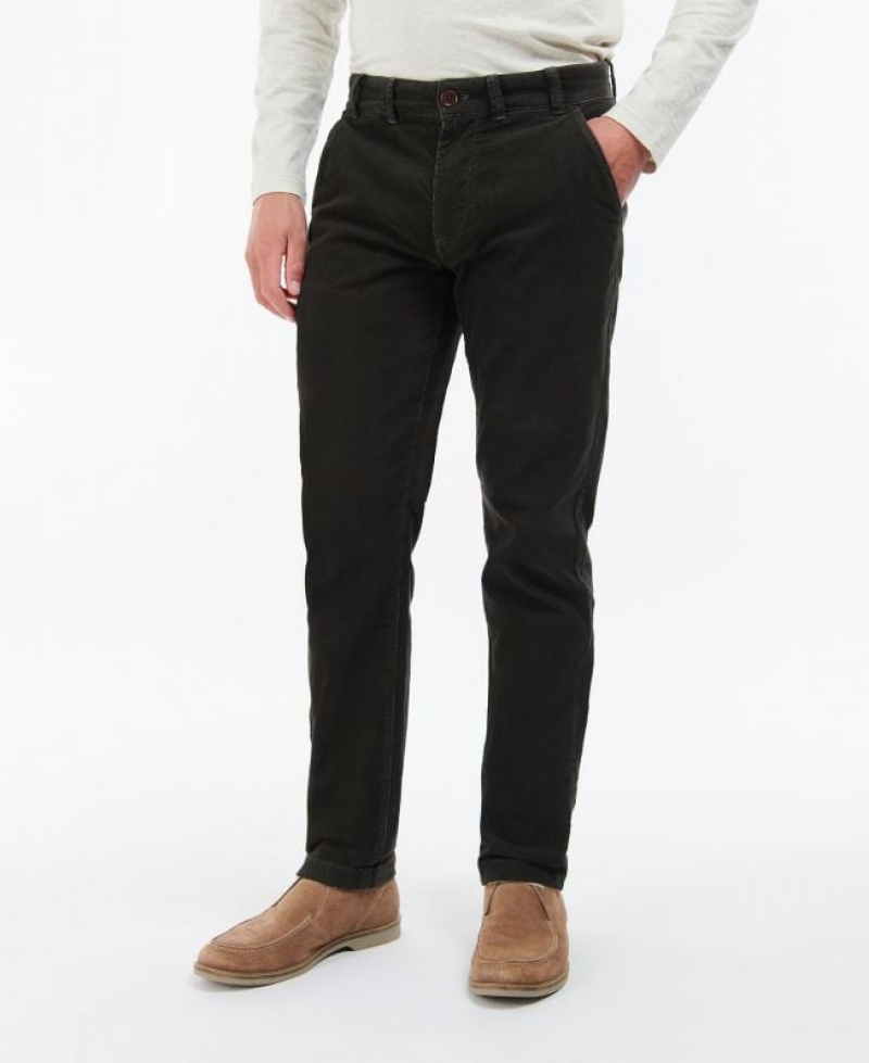 Black Men Barbour Neuston Stretch-Cord Pants | US-0795IVTMF