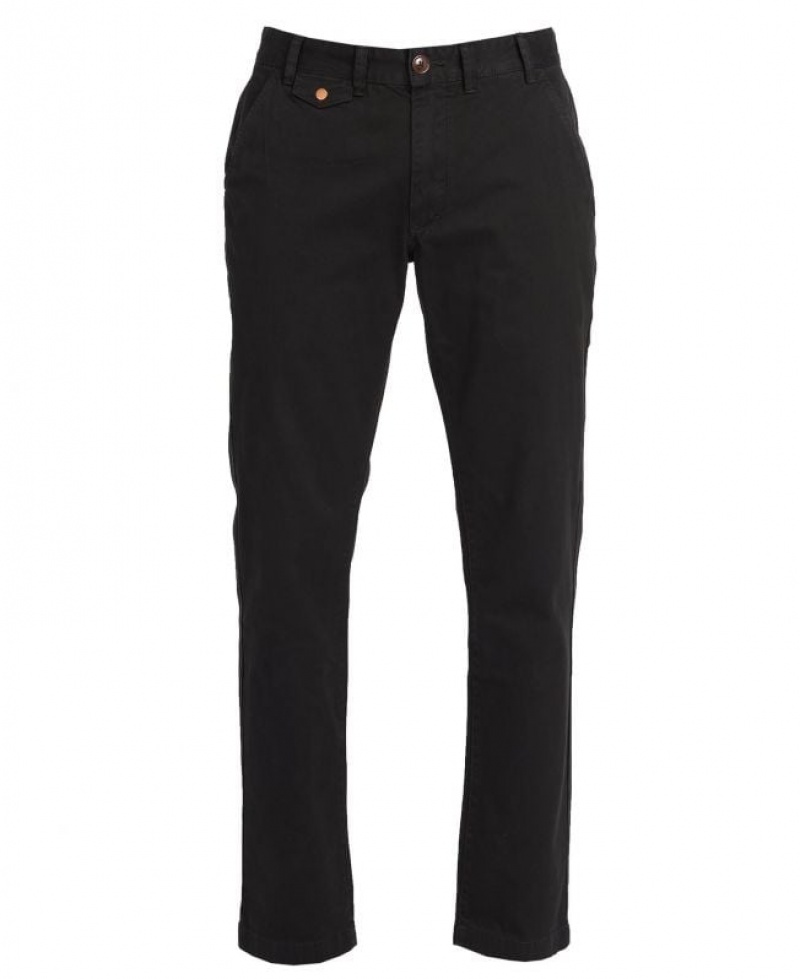 Black Men Barbour Neuston Twill Chinos Pants | US-3802ACBMO