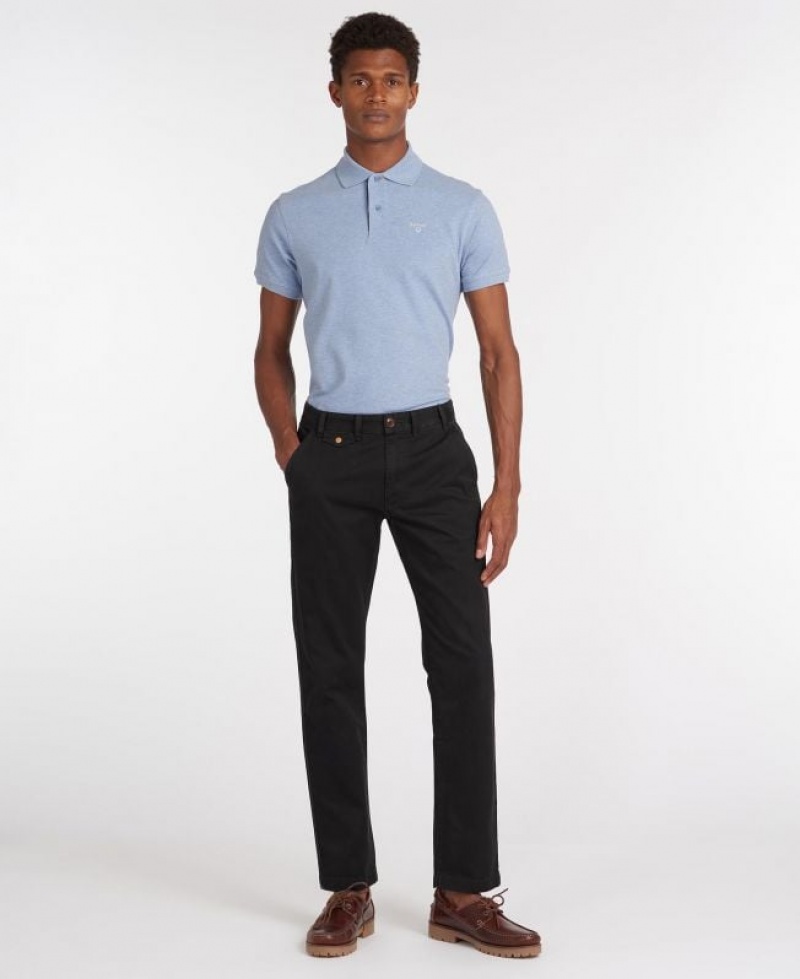 Black Men Barbour Neuston Twill Chinos Pants | US-3802ACBMO