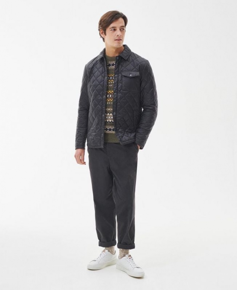 Black Men Barbour Newbie Quilted Jacket | US-9506CPNSX